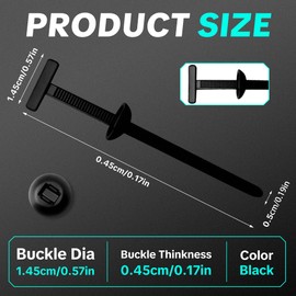 60PCS Nylon Universal Cable Tie Buckle, Heavy Duty Zip Ties for Car, Automotive Zipper Clips, Push Pin Clip Car Daily Repair, Snap-Fit Ziptie Bumper Retainer Fender Liner Door Panel Fastener