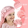 Lnngub 2 Packs Long Hair Bonnet for Sleeping, Silk Bonnet