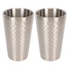 2pcs Stainless Steel Beer Cup 450ML Double Wall Air Insulation