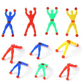 Pack of 10 Window Walkers Crawlers Men Window Crawlers Men Window Climber Toy Multicoloured Sticky Wall Climber Rolling Men for Children Party