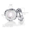 2 Pcs Spacer Beads Charm Stopper Sterling Silver with Rubber