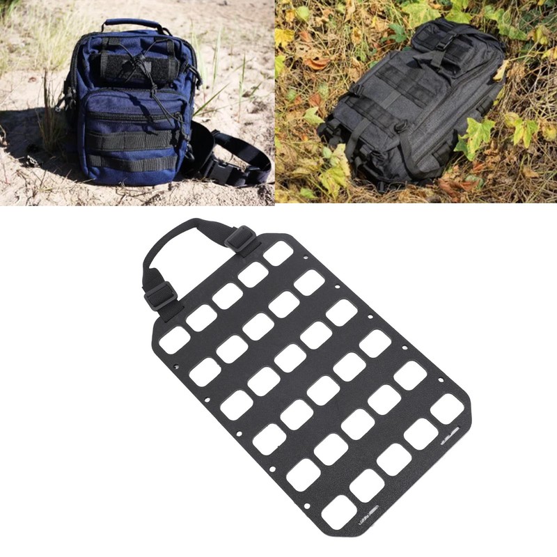 Molle Panel Black with Handle PP Fixed Holes Design Molle