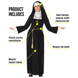 Morph Nun Costume Women, The Nun Costume, Nun Costume Women, The Nun Costume Women, Nun Costume, Nun Costume - M