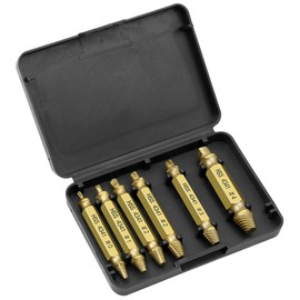 Drill Bit Set, Set of 6, Screw Removal Bit, Extractor, Screw Remover, Broken Bolt, Easy to Remove Screws, Screw Extractor Set, Storage Case, Gold, Repair Tool, Dedicated Tool