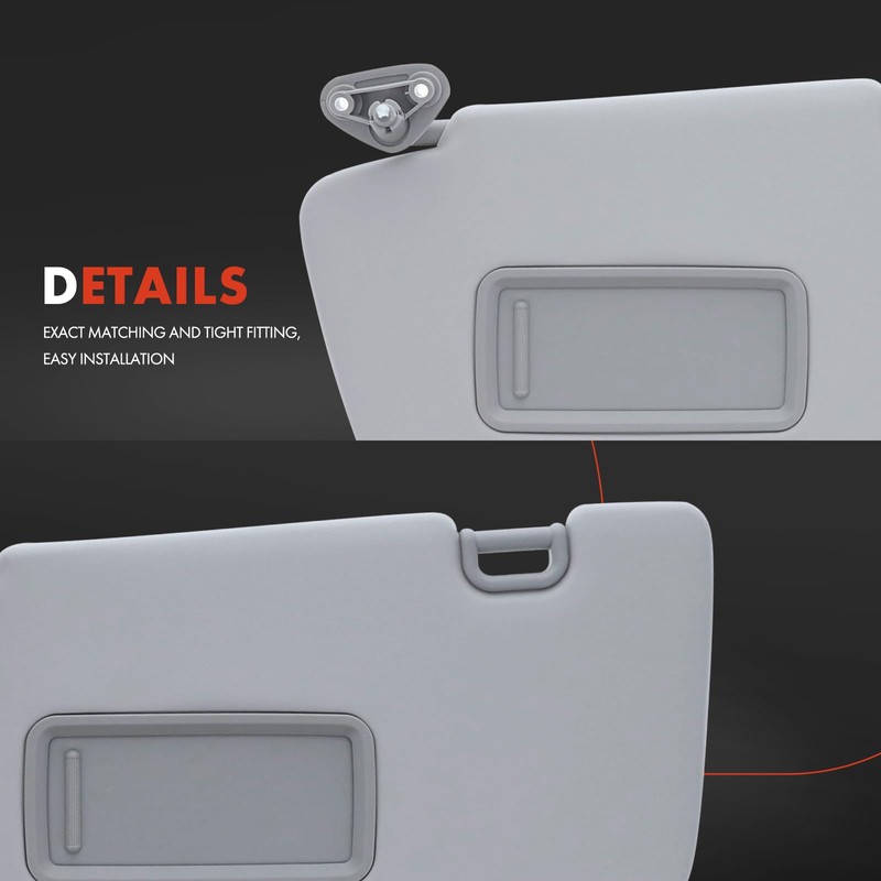 A-Premium Left Driver Side Sun Visor with Mirror - Compatible