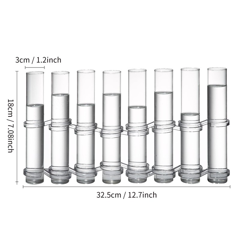 Dinyeo Hinged Flower Vase Small Tiny Glass Foldable Test Tube