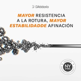 D'Addario | NYXL | Cuerdas para Guitarra Eléctrica | Calibre Ligero Regular, 10-46 | 6 Cuerdas | Níquel-acero | NYXL1046