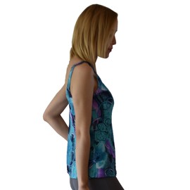 Private Island Women UPF50+ Tankini Bathing Swimsuits Sleeveless Tank Bra Top Swim Rash Guard (3XL, JV-TTY)