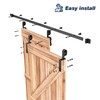 EaseLife 6.6FT Bypass Double Sliding Barn Door Hardware Kit,Single Track,
