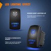 Nilight 90002B Interior Light Rocker Switch LED Light Bar 5Pin