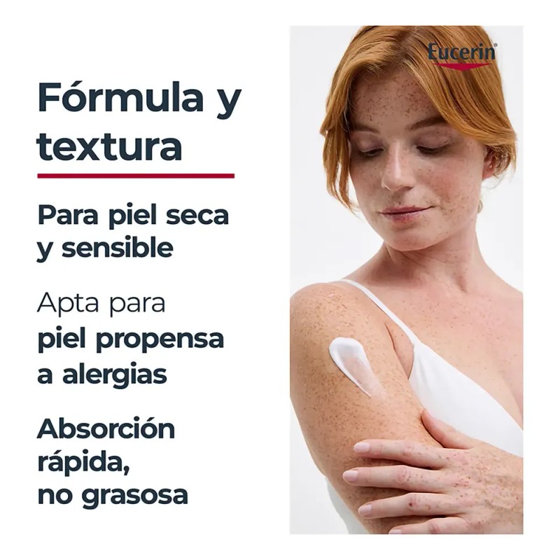EUCERIN Gel Crema Hidratante Corporal pH5 350ml, Textura Ultraligera, Dexpantenol,