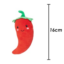 VFM - Chilli Soft Toy Food Themed Cute Plush Cuddly Soft Fluffy Stuffed Toy Plush Toy Cute Stuffed Plushie, Gifts for Birthday, Valentine's Day Chirstmas - 16cm Multi-Coloured