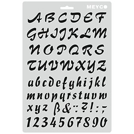 Stencil Letters and Numbers Script