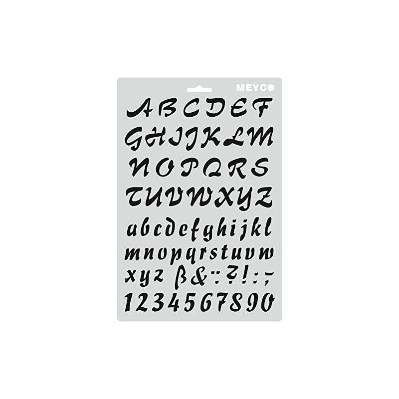 Stencil Letters and Numbers Script