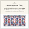 Casablanca Market MT039 Mediterranean Ceramic Asphahan Decorative Tile, Blue