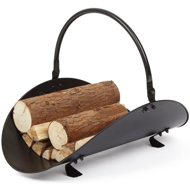Rocky Mountain Goods Firewood Basket Holder Indoor - Decorative Finish Metal Log Holder - Fireplace Wood Rack is Ideal Size for Indoor use - Assembly Wrench Included - for Modern or Classic Home