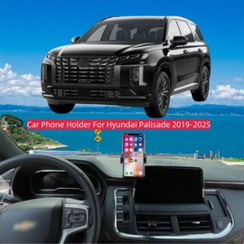 Kiopsom Car Phone Holder for Hyundai Palisade 2019 2020 2021 2022 2023 2024 2025 Auto Phone Mount Screen Cell Phone Automobile Cradles Hands-Free 360 Degree Rotation