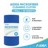 AIDEA Microfiber Cleaning Cloth Roll, Shop Towels 55 Sheets Washable,