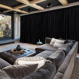 RYB HOME Beige Velvet Curtains 108 inches Long - Thermal Insulated Noise Reducing Panel Soft Vertical Sense Window Decor for Sliding Glass Door, Width 52 x Length 108 inch, Beige, 2 Panels