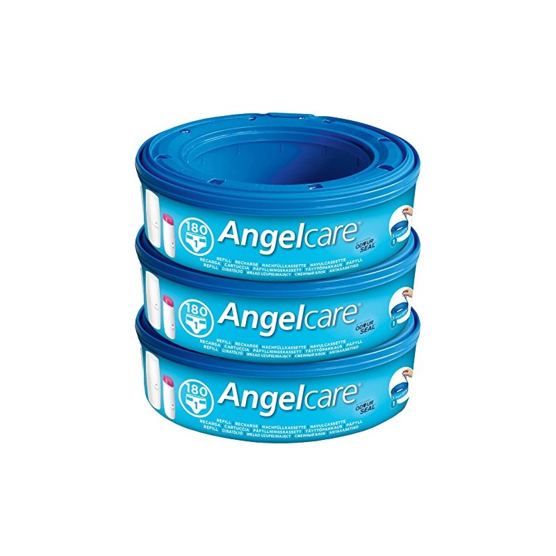 Angelcare AR8003-DE 3er-Pack Nachfüllkassette Plus, blau