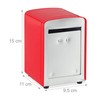 Relaxdays Napkin Dispenser Retro Metal Small Napkin Holder for Ice