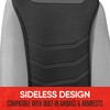 Motor Trend LuxeFit Gray Seat Covers for Cars Trucks Van