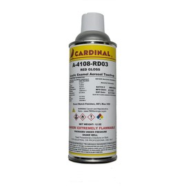 Cardinal Paint A-4180-RD03 Red Gloss Powder Coating Touch-Up Spray Paint | Car Parts and Repair Refinishing Clear Coat for Permanent Sealing of Coated Surfaces