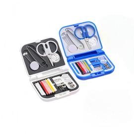2 Pack Mini Sewing Kit,Portable Sewing Kit,Travel Emergency Repair Kit with Portable Case,Needle and Thread Kit fit for Basic Sewing Accessories for Adults,Beginner (White+Blue)