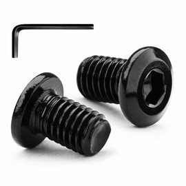 M5 x 12mm Flat Head Hex Socket Cap Screws Furniture Bolts, Stainless Steel 18-8 (304), Black Oxide, Countersunk Connector Screw, Full Thread, 20 PCS (with Hex Spanner)