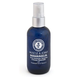 Muscle & Joint Massage Oil with Sweet Marjoram, Rosemary and Roman Chamomile Pure Essential Oils, Pure Cold Pressed Oils and Vitamin E/Handmade/Natural/Vegan (100ml)
