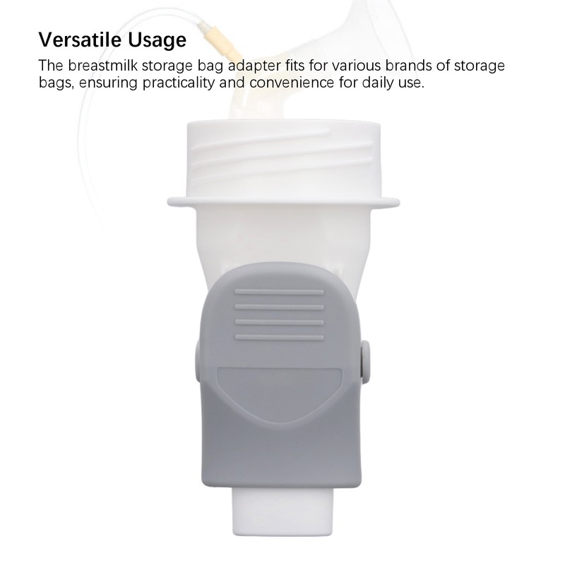 2Pcs Breastmilk Storage Bag Adapter Portable Convenient Use Wide Mouth