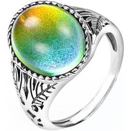Q&D&S Celtic Mood Ring for Women Vintage Rings FOR MEN Control Color Statement Ring Color Change Mood Rings Jewelry (5)