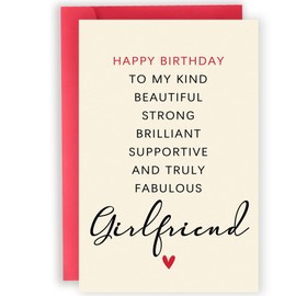 Abeletree Funny Birthday Card for Girlfriend, Happy Birthday Gifts Card for Her Women, Cool Bday Gifts for Girlfriend, GF