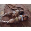 ♥ Material mix earrings ♥ Seeds, stone, mother of pearl