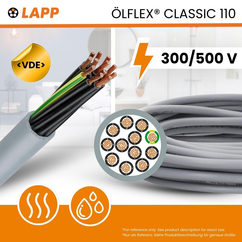 Lapp 1119105 Ölflex Classic 110 PVC Control Cable 5 x