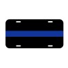 Amel Thin Blue Line License Plate Front Black Sheriff Plate