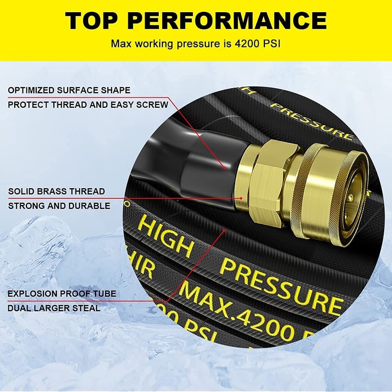POHIR Pressure Washer Hose - 5 FT Whip Hose with