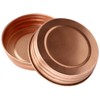 Rustic Shiny Copper Decorative Mason Jar Lids (4 Pack, Wide
