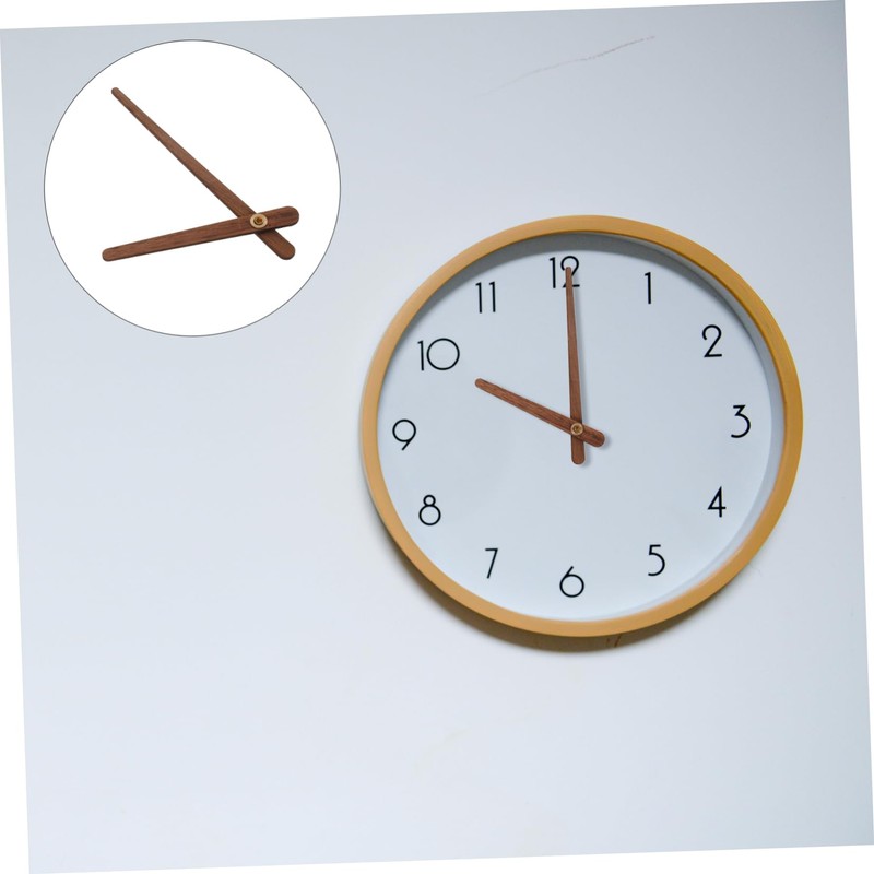 Tofficu 1 Set Elegant Wooden Clock Pointers Sturdy Clock Replacements