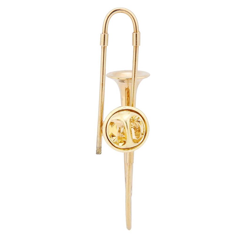 Mini Unique Gold Plating Musical Instrument Brooch Gift Decoration with