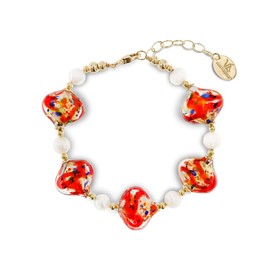 Venetiaurum - Armband für Damen mit Steinen aus Original-Muranoglas und 925er Silber - Schmuck “Made in Italy” zertifiziert