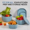 ISSEVE 6Pcs/Set Nesting Silicone Food Storage Containers with Lids, BPA