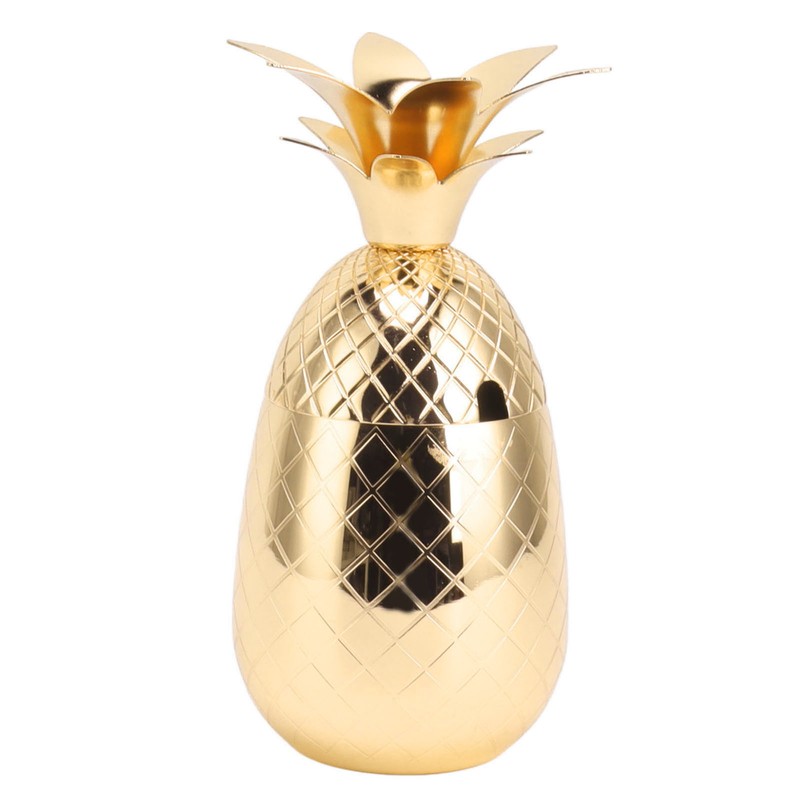 Cocktail Shaker Pineapple Shape Stainless Steel Polished Smooth Surface 500ml