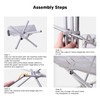 Outdoor Fire Pit, Portable 22 Inch Upgrade Foldable Stainless Steel
