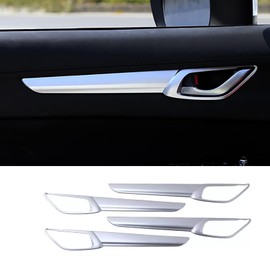 KELEIMAI Car Accessories Fit for Mazda CX-5 CX5 2017-2022 2023 2024 2025 Interior Door Handle Bowls Frame Cover Trim (Glossy Chrome Style) ABS 4 PCS
