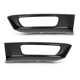 G-PLUS Pair Front Fog Light Lamp Trim Bezel Black Compatible with Land Rover Range Rover Sport Without SVR 2014-2017