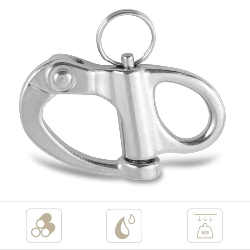 Walfront Marine Boat Rigging Stainless Steel Fixed Snap Shackle Quick
