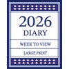 2026 Diary Large Print Week to View Navy