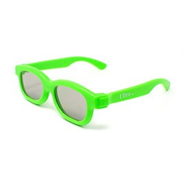 Ultra 2 Light Green Childrens Passive 3D Glasses Kids for Use with all Passive TVs Cinema Projectors and RealD Films Movies Circular Polarised 3D Glasses Passive Kids Movies Cinema 3D Glasses