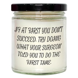 Funny Surgeon Gifts - Vanilla Soy Candle with Inspirational Quote for Surgeon Lovers - 9oz Hand-Poured Soy Wax Candle for Valentine's Unique Gifts from Surgeon to Surgeon Friend or Partner